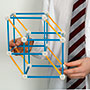 Boy holding Hypercube Model